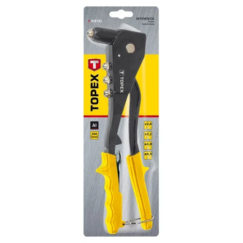 TOPEX aliumininis kniediklis kniedėms 2.4–4.8 mm image 2