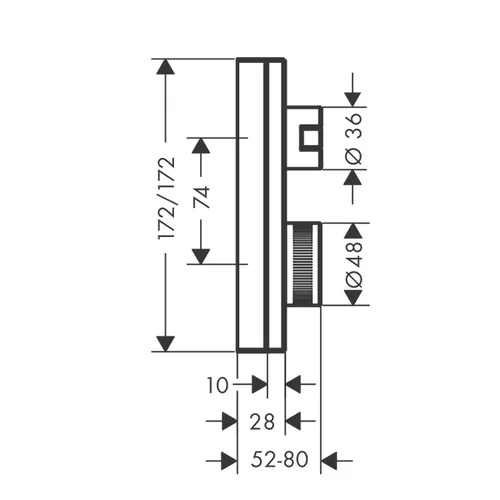 Hansgrohe AXOR Edge 46761000 Potinkinis termostatinis maišytuvas Chromo image 2