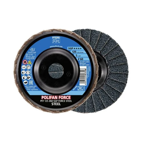 PFERD PFF125 Z60 SGP FORCE STEEL šlifavimo diskas image 1