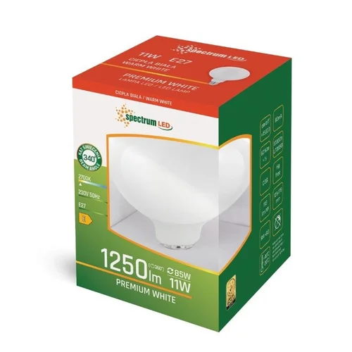 Spectrum Lemputė LED E27 G125 11W 2700K 1250LM MT image 2
