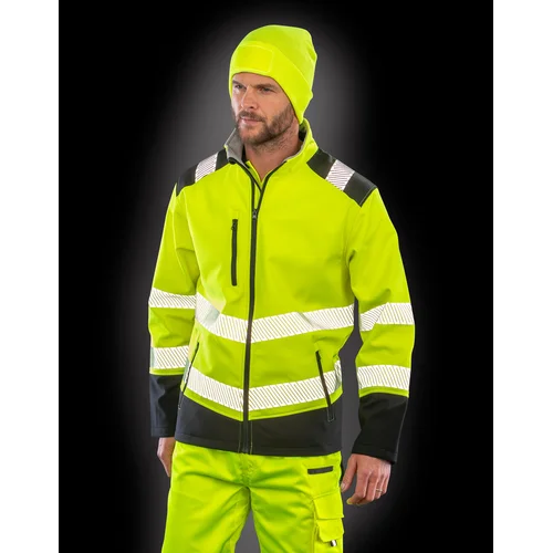 Gero matomumo Softshell Result R476X darbo striukė - 3XL, Fluorescent Orange/Black image 3