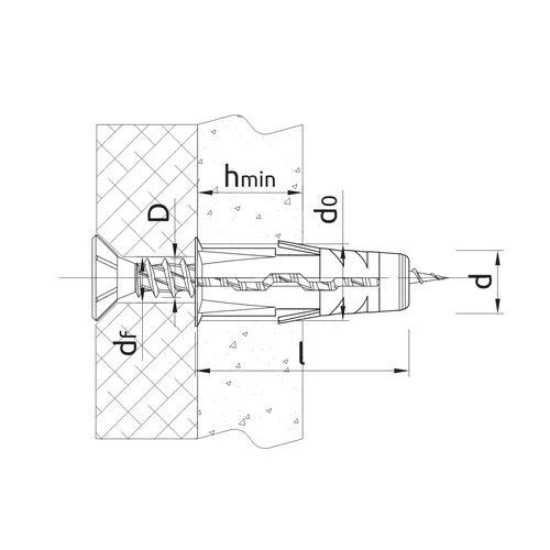 Rawlplug R-S10-UNO-08/30 universalius kaištis 8x32 (30 vnt) image 2