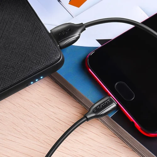 Borofone BX19 USB-A į MicroUSB kabelis 1.0m Juodas image 3