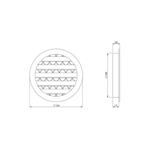 EUROPLAST MRA100M Aliuminio lydinio grotelės image 2