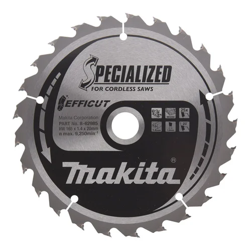 Makita B-62985 Pjovimo diskas, 165X1.4X20mm, 23°, T25 image 1
