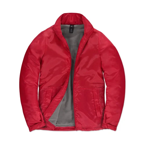 B&C JW826 moteriška striukė vandeniui ir vėjui, S, Red/Warm Grey image 3