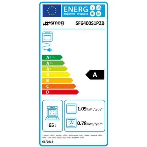 Smeg SF6400S1PZB 60 cm Juoda 65 L image 3