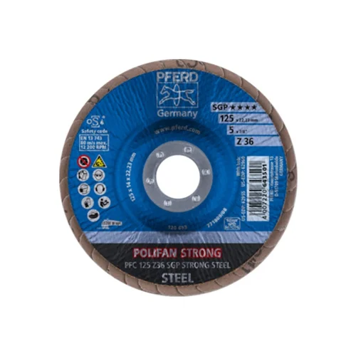PFERD PFC125 Z36 SGP Strong Steel šlifavimo diskas 125 mm image 2