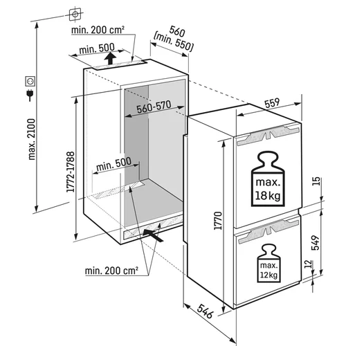 Įmontuojamas šaldytuvas Liebherr ICBbi 5122 Plus BioFresh image 2