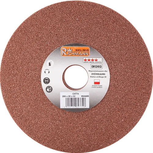 Richmann keraminis šlifavimo diskas 200x20x32 Raudonas 99A60K image 1