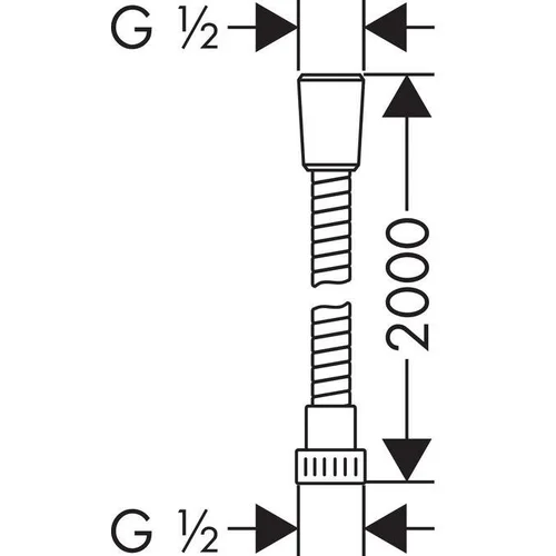 Hansgrohe Metaflex 28264 dušo žarna, 200 cm, 1/2'' image 2