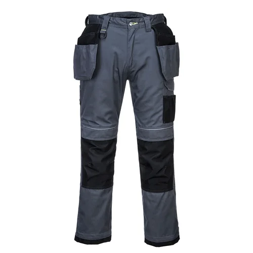 Portwest T602 darbo kelnės – 48, Zoom Grey/Black image 2