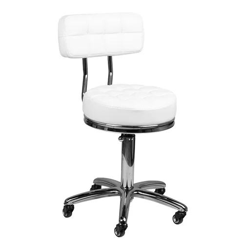 Activeshop AM-877 balta kosmetologinė kėdutė image 1