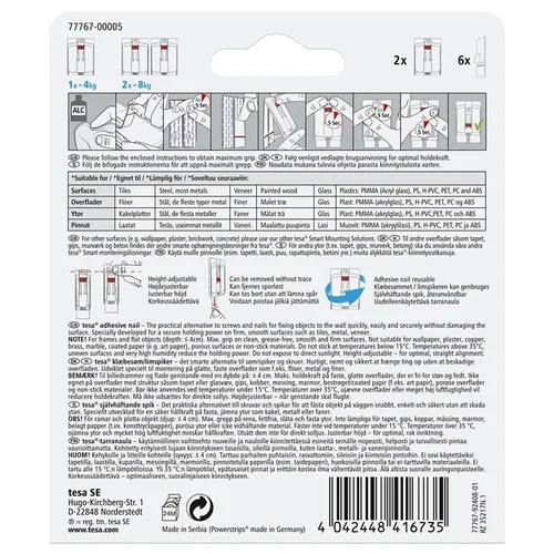Tesa KABLIUK RĖMEL PAKAB 77767 2X4KG PLYT REG image 2