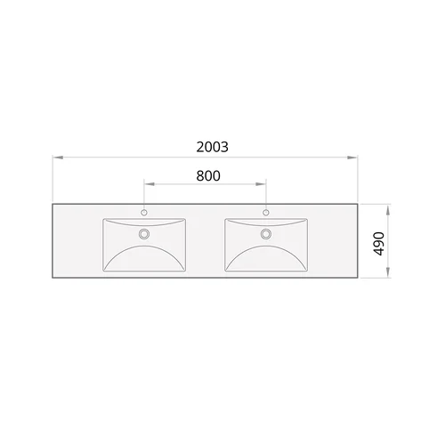 PAA LONG STEP DUO praustuvas 2000×490 mm baltas image 3