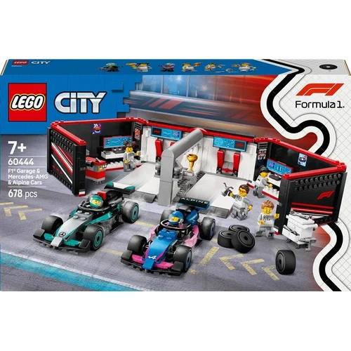 LEGO City F1® Garage & Mercedes-AMG & Alpine Cars, 678 vnt. image 1