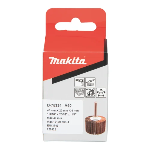 Makita D-75334 Lapelinis šlifavimo antgalis, Ø40 x 20 mm, A40 image 3