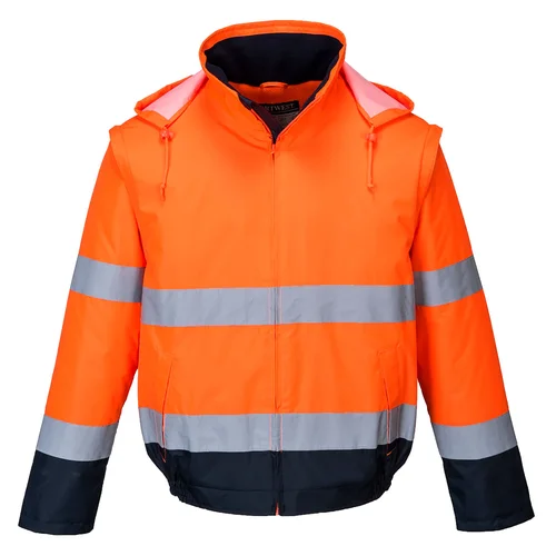 Gero matomumo PORTWEST C464 2 viename kontrastinė Bomber striukė - M, Yellow/Navy image 1