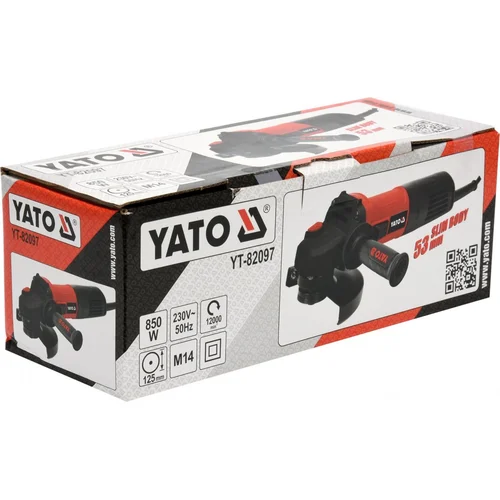 Yato YT-82097 kampinis šlifuoklis, 850W, d-125mm, M14, 12000 aps/min image 3
