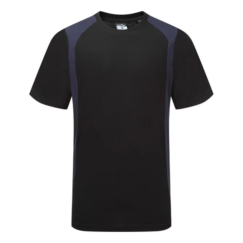 PORTWEST CD811 Medvilniniai marškinėliai trumpomis rankovėmis, L, Black/Grey image 1
