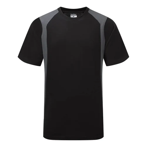 PORTWEST CD811 Medvilniniai marškinėliai trumpomis rankovėmis, L, Black/Grey image 2