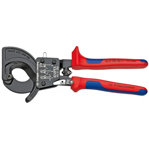 Kabelių kirpimo terkšlinės žirklės D32mm/240mm2, Knipex image 2