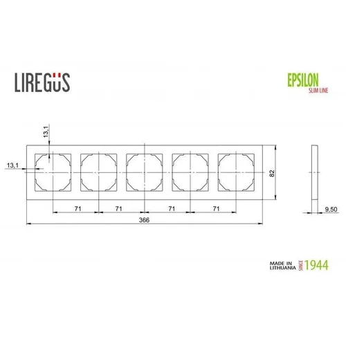 LIREGUS EPSILON Penkiavietis rėmelis, smėlio spalvos image 2