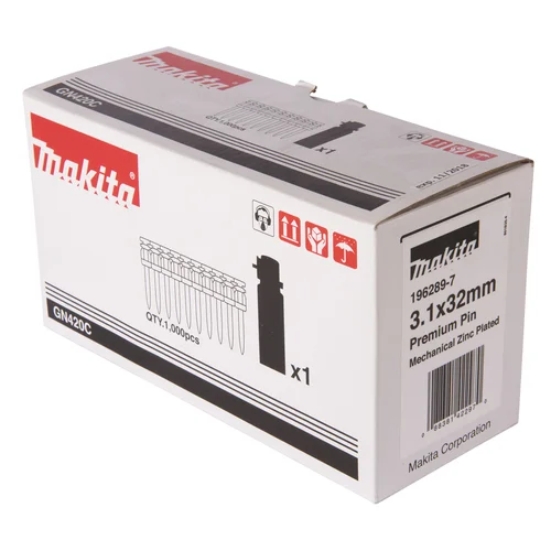 Makita 196289-7, 3,1×32 mm, 1000 vnt. + Dujų balionėlis image 2