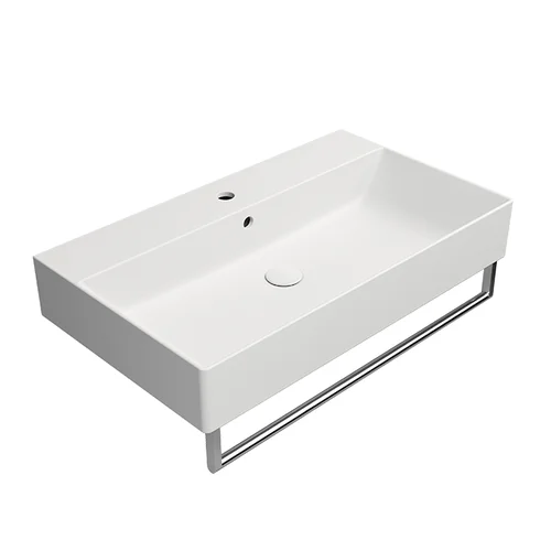 GSI KUBE X 80x47 matinis pakabinamas praustuvas – Be rankšluosčio laikiklio image 1