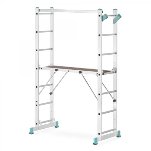 EUROSTYL aliuminės kopėčios-darbinė aikštelė, 2 dalių, 34/104 cm platforma image 1