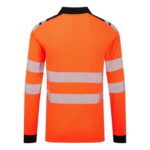 PORTWEST FR734 polo marškinėliai ilgomis rankovėmis, M, Orange/Navy image 2