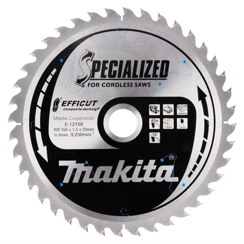 Makita 165X1.5X20mm 15° T40 E-12158 disko pjovimui image 1