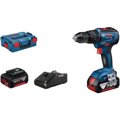 Bosch GSB 18V-55 smūginis suktuvas-gręžtuvas, LB 2x4.0, 18V-40 image 1