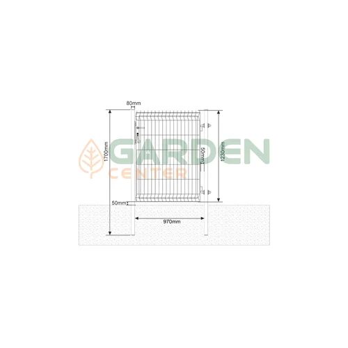 Garden Center Varteliai segmentiniu užpildu, RAL6005, 100x123 cm, Žalia image 3