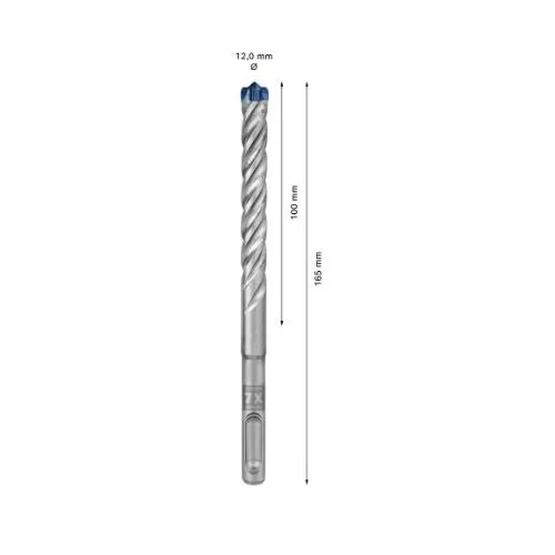 Grąžtas betonui Bosch SDS-plus, 12x100x165mm, 10 vnt. 2608900173 image 3