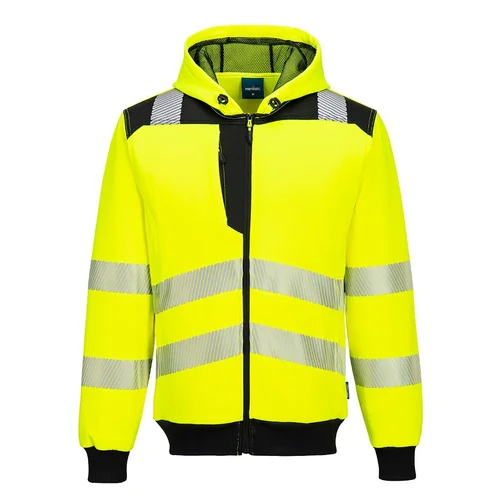 PORTWEST PW327 užsegamas džemperis su gobtuvu XXXL Geltona/Juoda image 3
