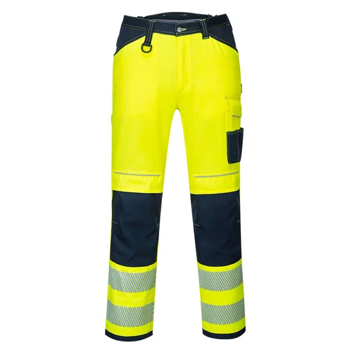PORTWEST PW340 darbo kelnės 40, Yellow/Navy image 2
