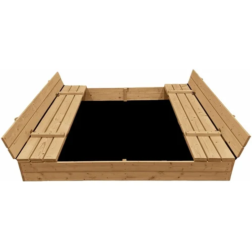 Smėlio dėžė 4IQ Hatis, 160 x 160 cm, su d., medž sp., 31 kg image 1