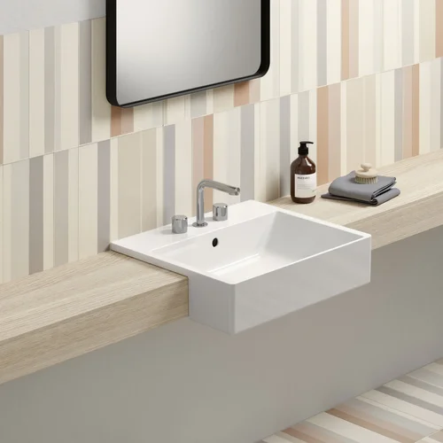 GSI KUBE X Extraglaze® 55x47 pusiau įleidžiamas praustuvas image 2