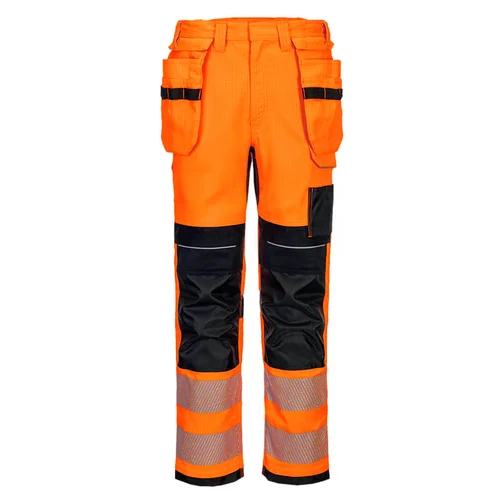 Gero matomumo PORTWEST FR415 darbo kelnės - 33, Orange/Black image 2