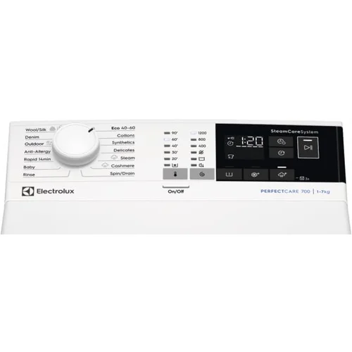 ELECTROLUX EW7T4272E iš viršaus pakraunama skalbimo mašina, 7 kg, Balta image 2