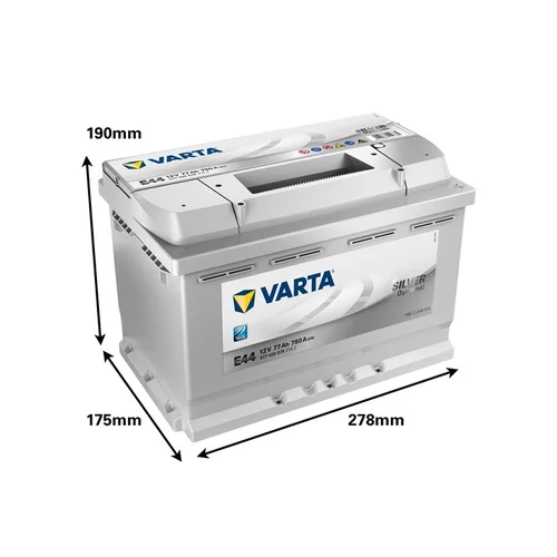 Varta SD E44 akumuliatorius, 77 Ah, 780 A, 12 V image 2