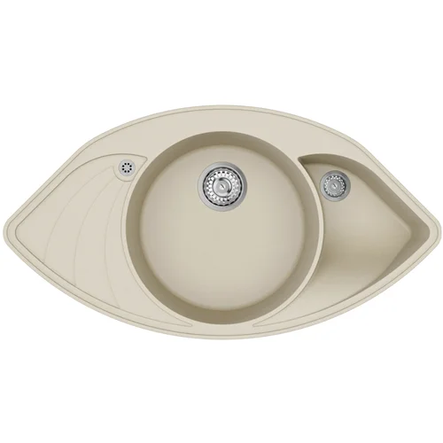 Virtuvės plautuvė HELIKA Papilon SCP151-111AW, dramblio kaulo spalvos image 2