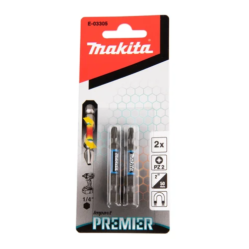 Makita E-03305 Torsion sukimo antgalis PZ2-50mm, E-form, 2vnt. image 2