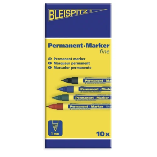 Markeris Bleispitz Fine, mėlynas 1mm image 3