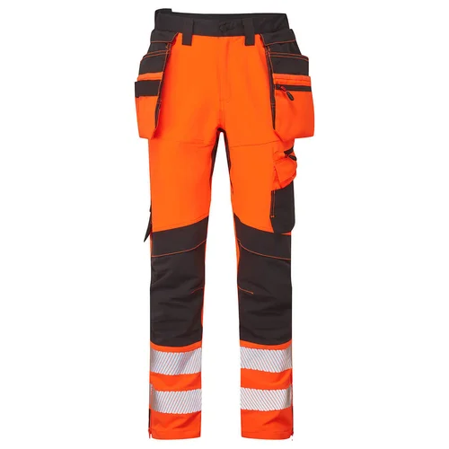 PORTWEST DX454 Hi-Visibility darbo kelnės su nuimamomis kišenėmis – 46, Yellow/Black image 1