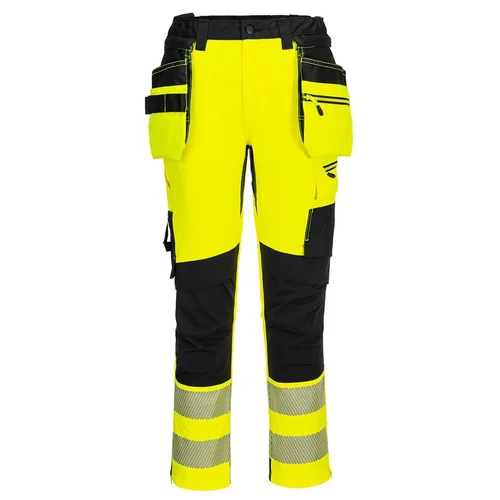 PORTWEST DX454 Hi-Visibility darbo kelnės su nuimamomis kišenėmis – 46, Yellow/Black image 3