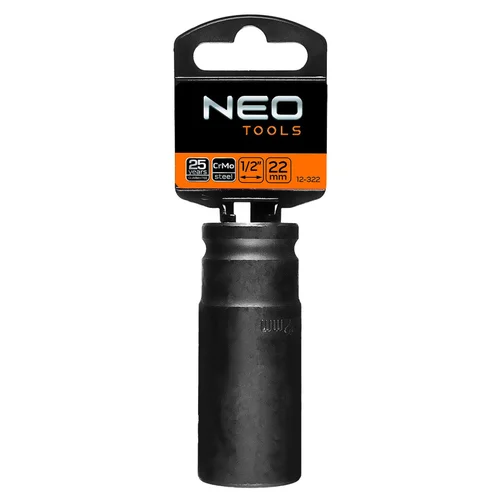 NEO Ilga smūginė galvutė 1/2'', 22 mm, Cr-Mo image 2