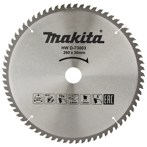 Makita D-73003 Pjovimo diskas 190 mm, 60 dantų, 30 mm veleno, 5° nuolydis image 1