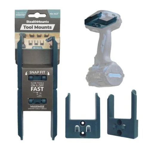 StealthMounts TM-MK40-BLU-4 įrankių laikikliai, Makita XGT, 4 vnt., mėlyni image 1